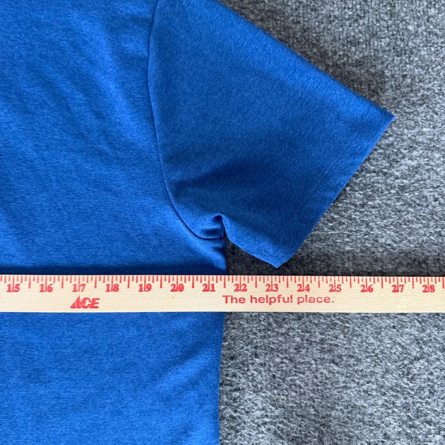 Twillory Athleisure Mens Blue Heather Performance Short Sleeve Polo Shirt Large