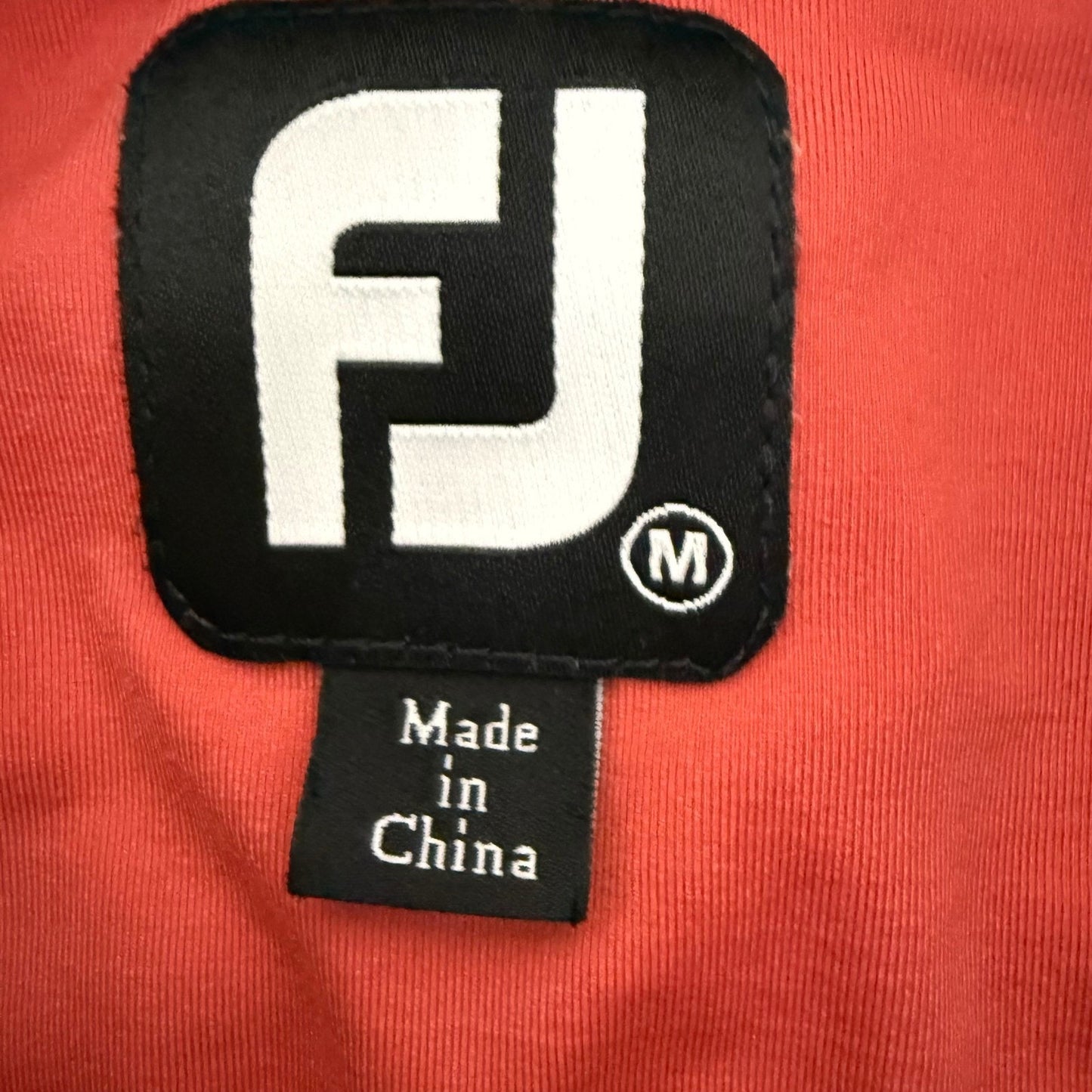 FootJoy FJ 1/4 Zip Pullover Mens Medium Coral Golf Sweater Lightweight Stretch