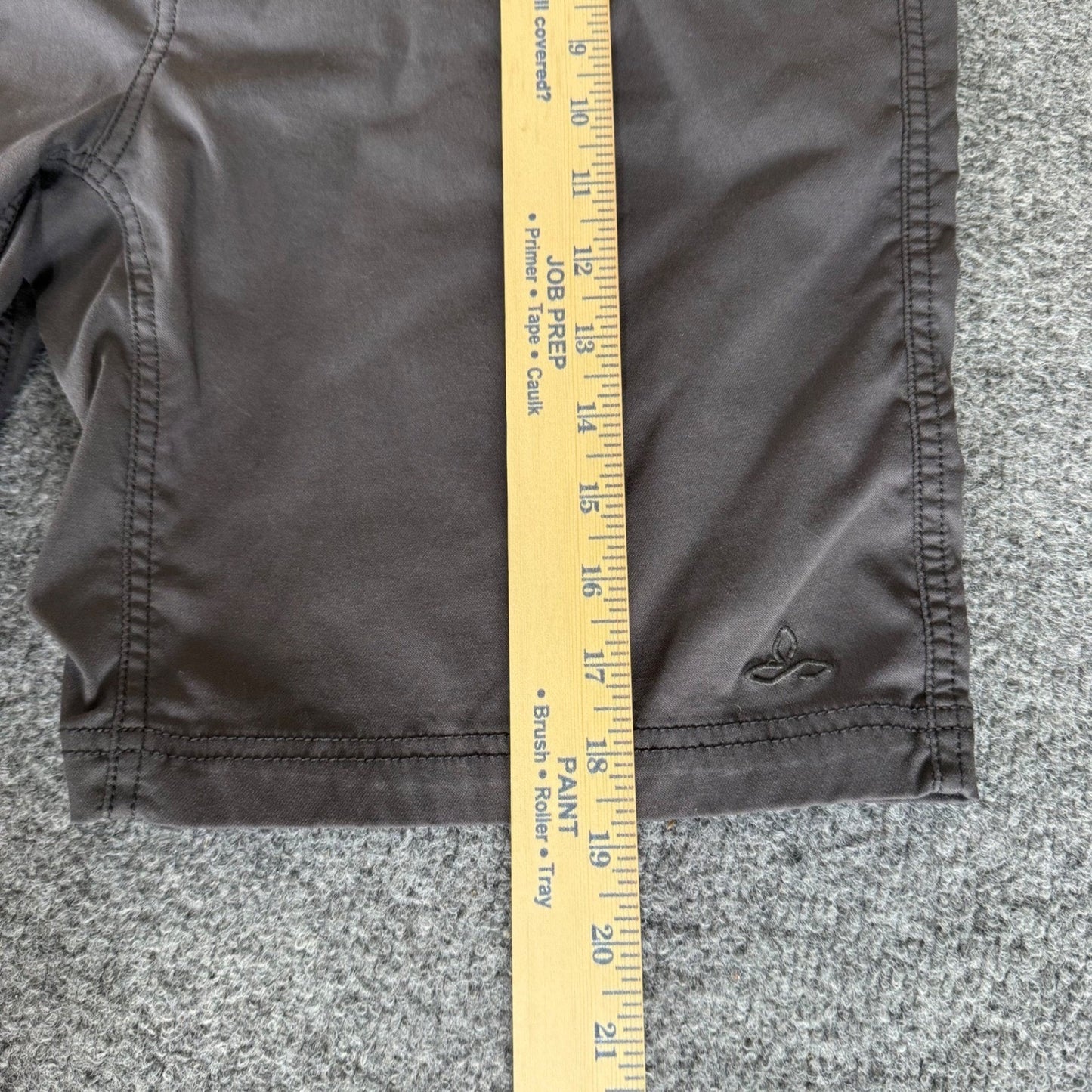 prAna Brion Shorts Mens 36 Gray Stretch Hiking Outdoor Travel Climbing Trail