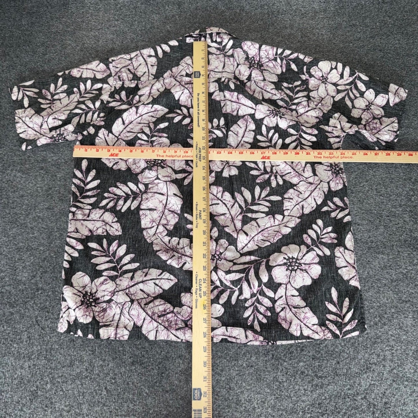 Cooke Street Hawaiian Shirt Mens L Floral Reverse Print Short Sleeve Button Up