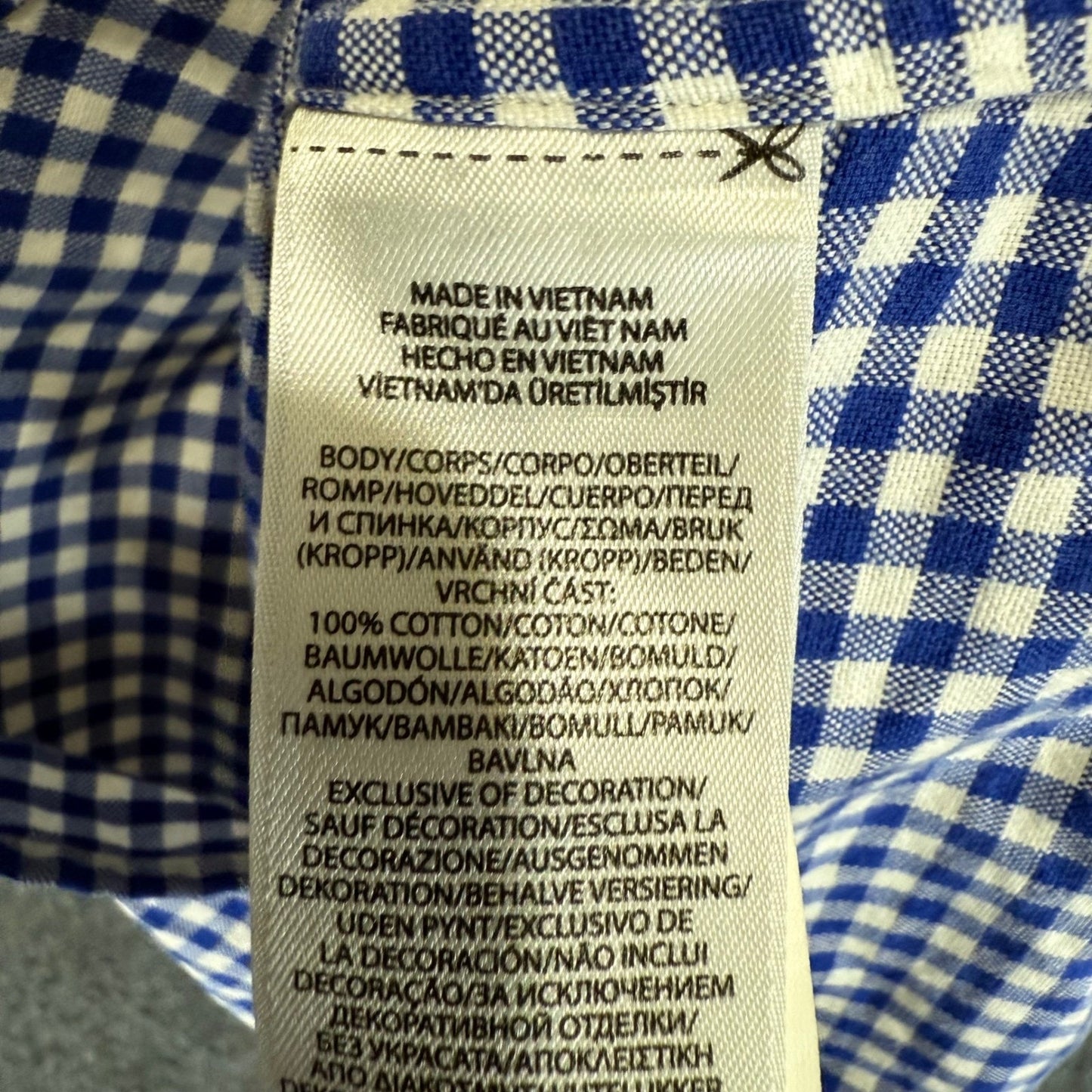 Polo Ralph Lauren Shirt Mens XL Blue Gingham Flesh Pony Short Sleeve Casual