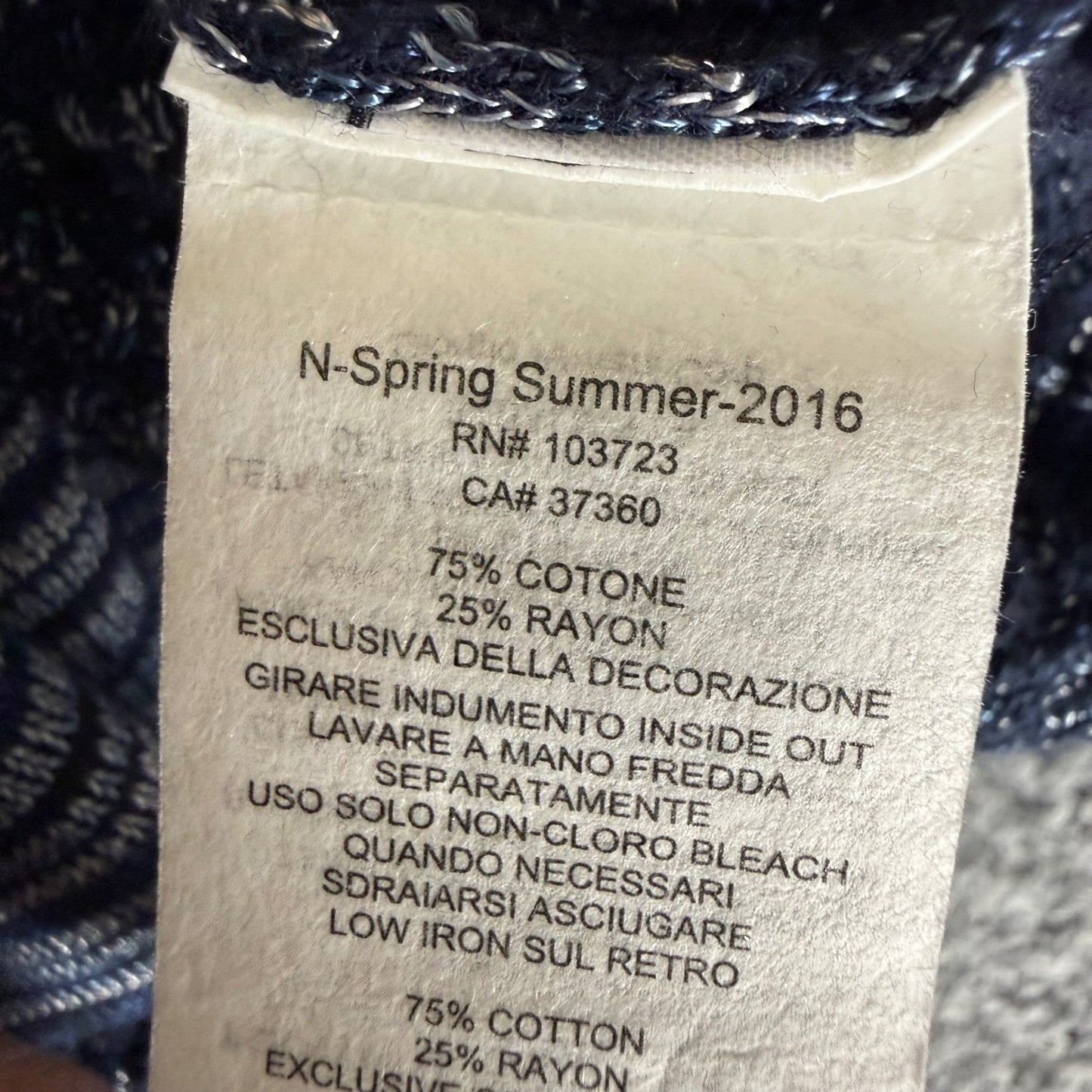 Armani Exchange Mens Navy Blue Textured Shawl Collar Pullover Sweater Large