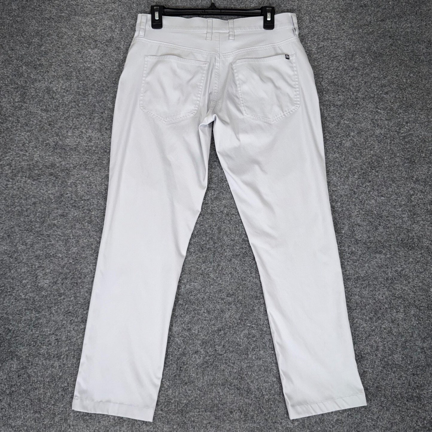 Travis Mathew Golf Pants Men's 30x27 Gray Chino Low Rise Stretch Athletic Casual