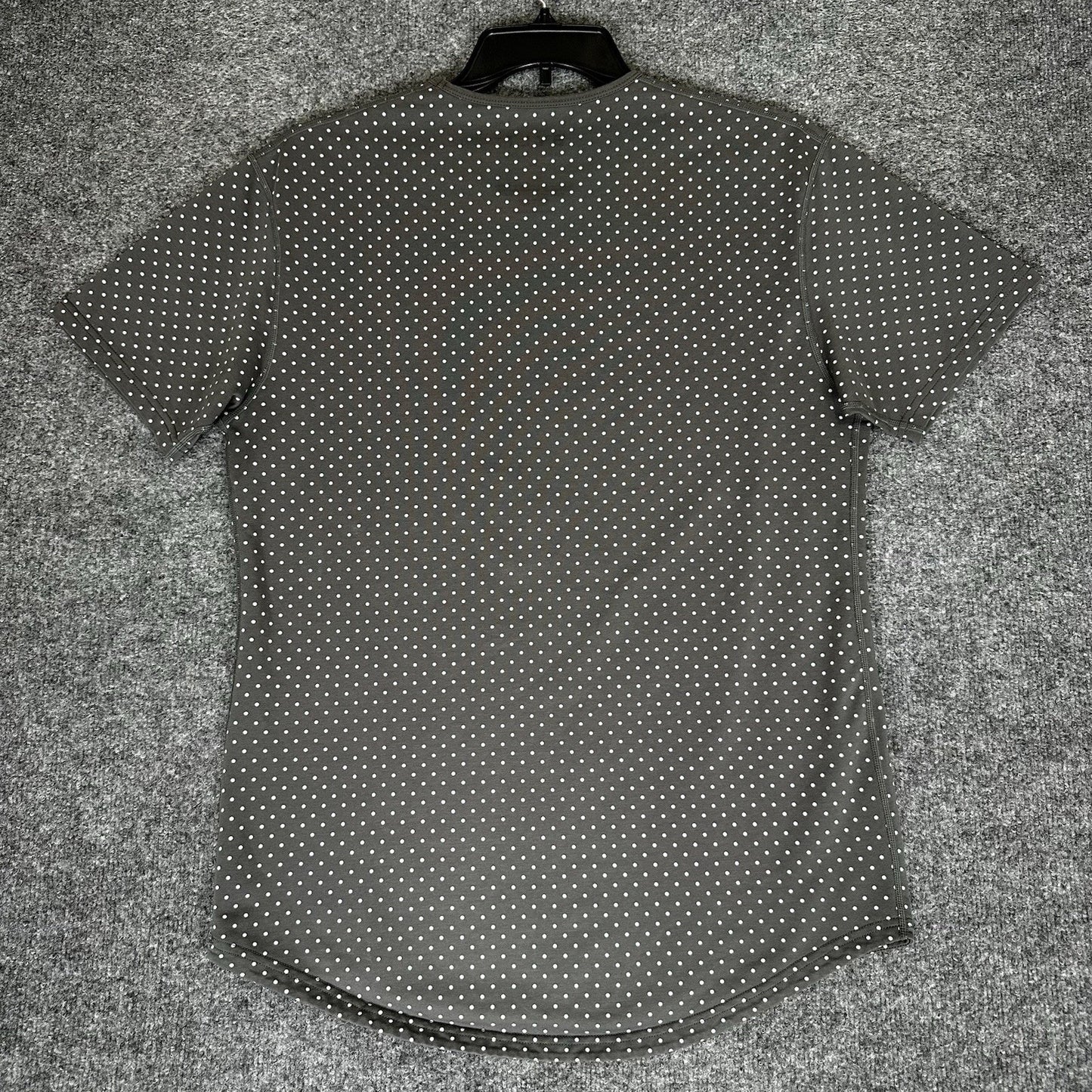 Bylt Drop Cut Lux Shirt Mens Large Grey Slate Polka Dot Short Sleeve Performance