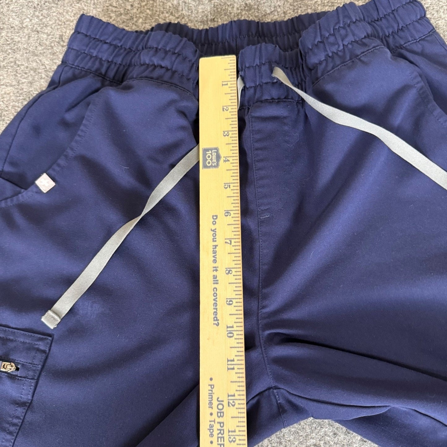 FIGS Zamora Jogger Scrub Pants Womens Medium Petite High Rise 30x27 Navy Blue