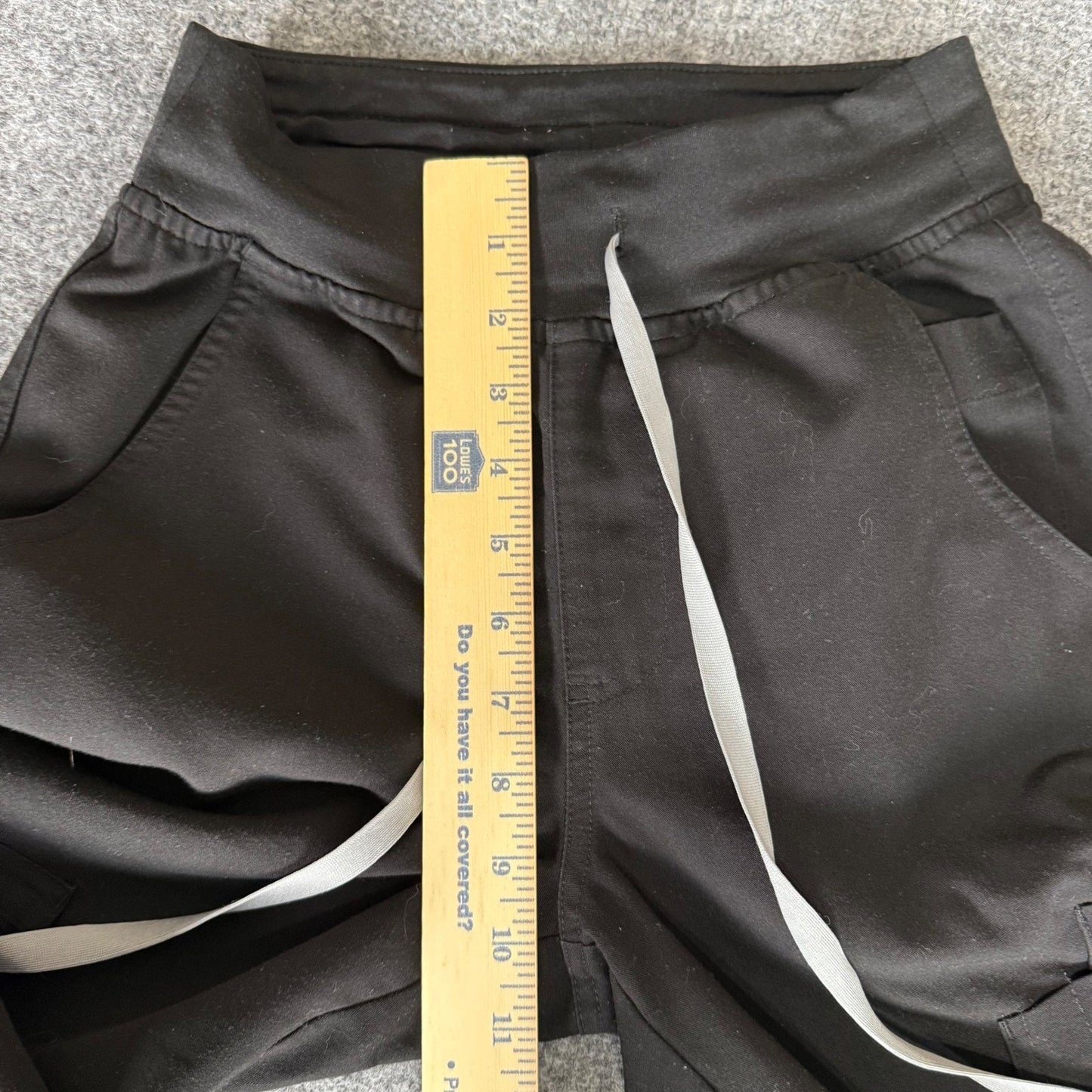 FIGS HW Yola High Waisted Cargo Scrub Pants Black XXS Womens Medical Uniform