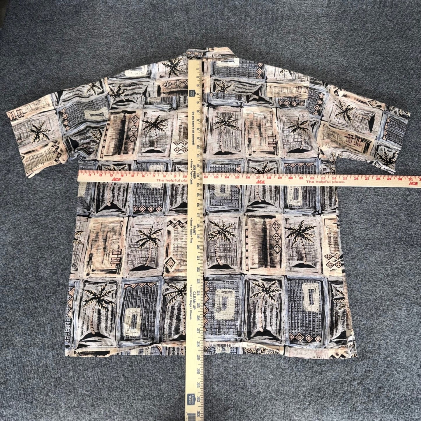Tori Richard Mens Large Hawaiian Shirt Cotton Lawn Palm Tree Aloha Resort Casual
