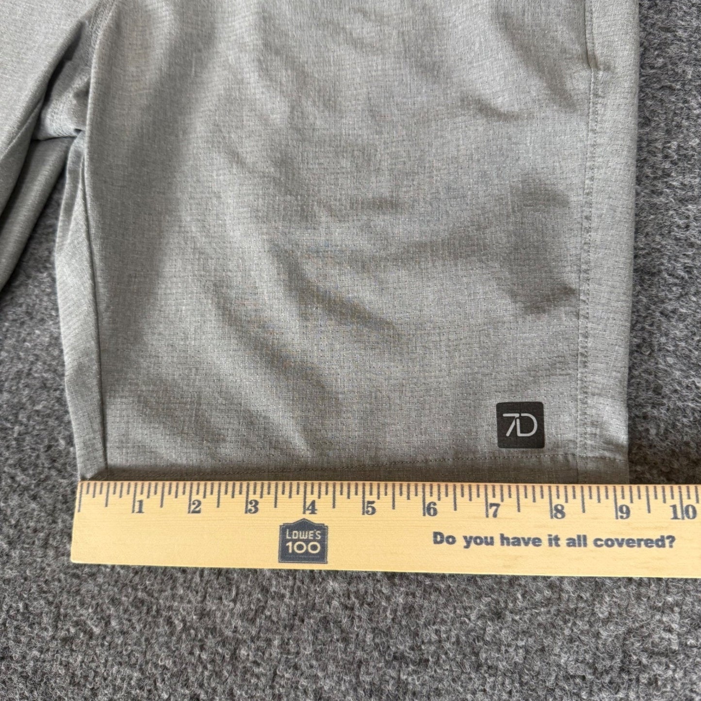 7 Diamonds Polymuse Performance Chino Shorts Mens 32 Grey Golf Activewear Casual