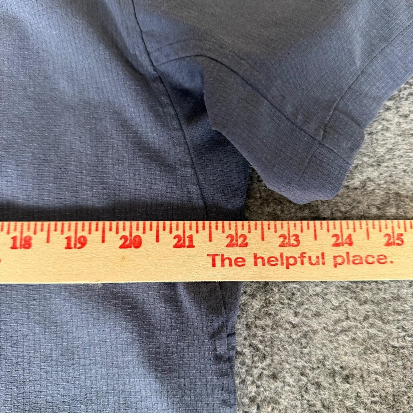 Lululemon Shirt Men Large Blue Short Sleeve Button Up Casual Lightweight Stretch