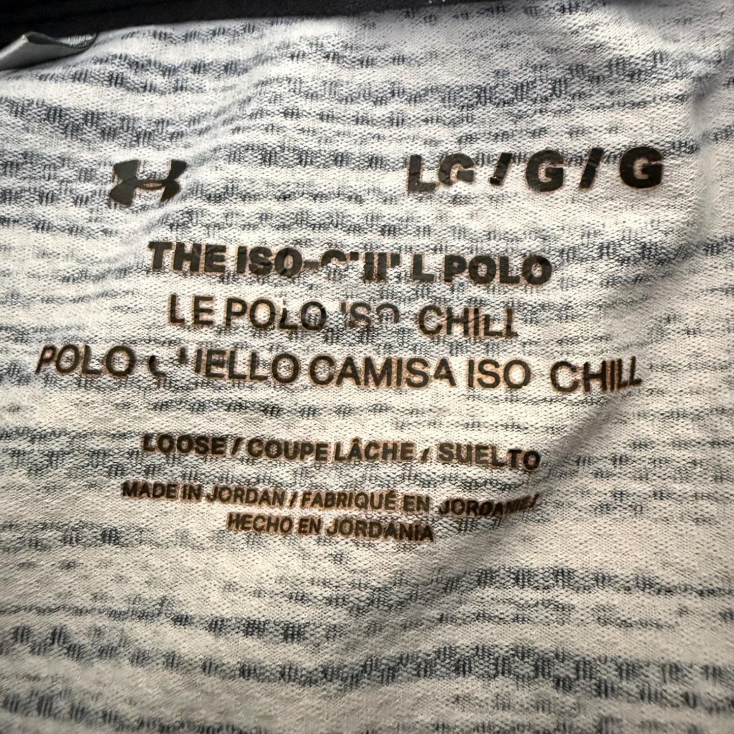 Under Armour Iso Chill Polo Shirt Mens Large Black Loose Fit Short Sleeve Golf