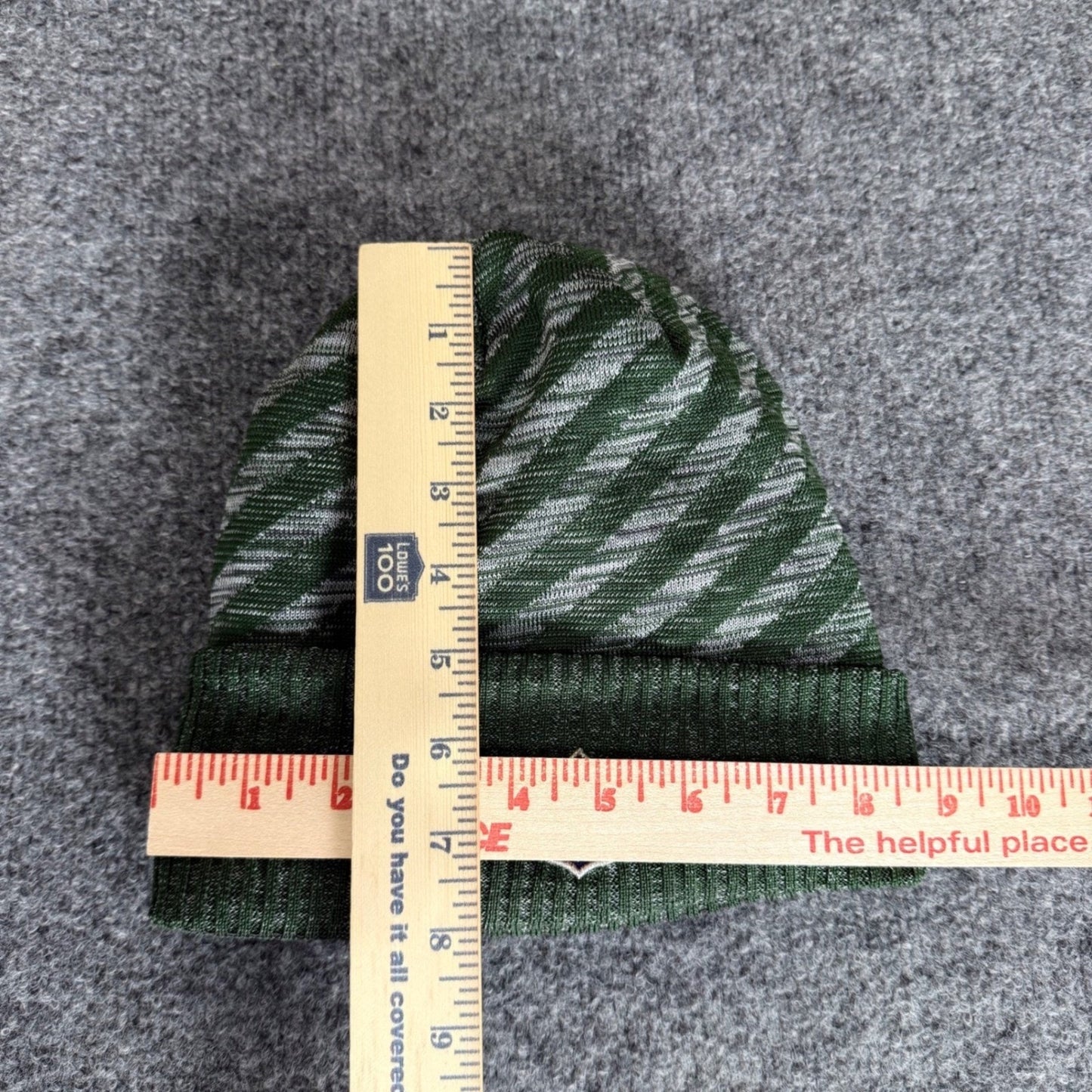 New Era Green Bay Packers NFL Knit Beanie Green Striped Fleece Lined Hat