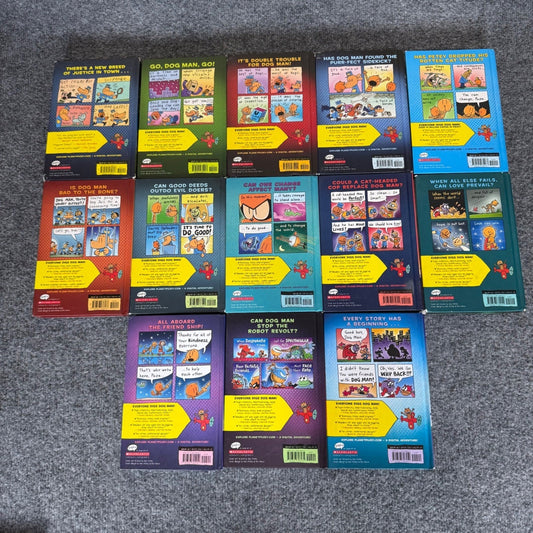 Dog Man Series Lot 13 Books by Dav Pilkey Complete Set Kids Graphic Novels