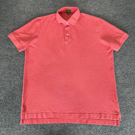 Sid Mashburn Polo Shirt Mens Large Pale Pink Pima Cotton Luxury Casual Knit Top
