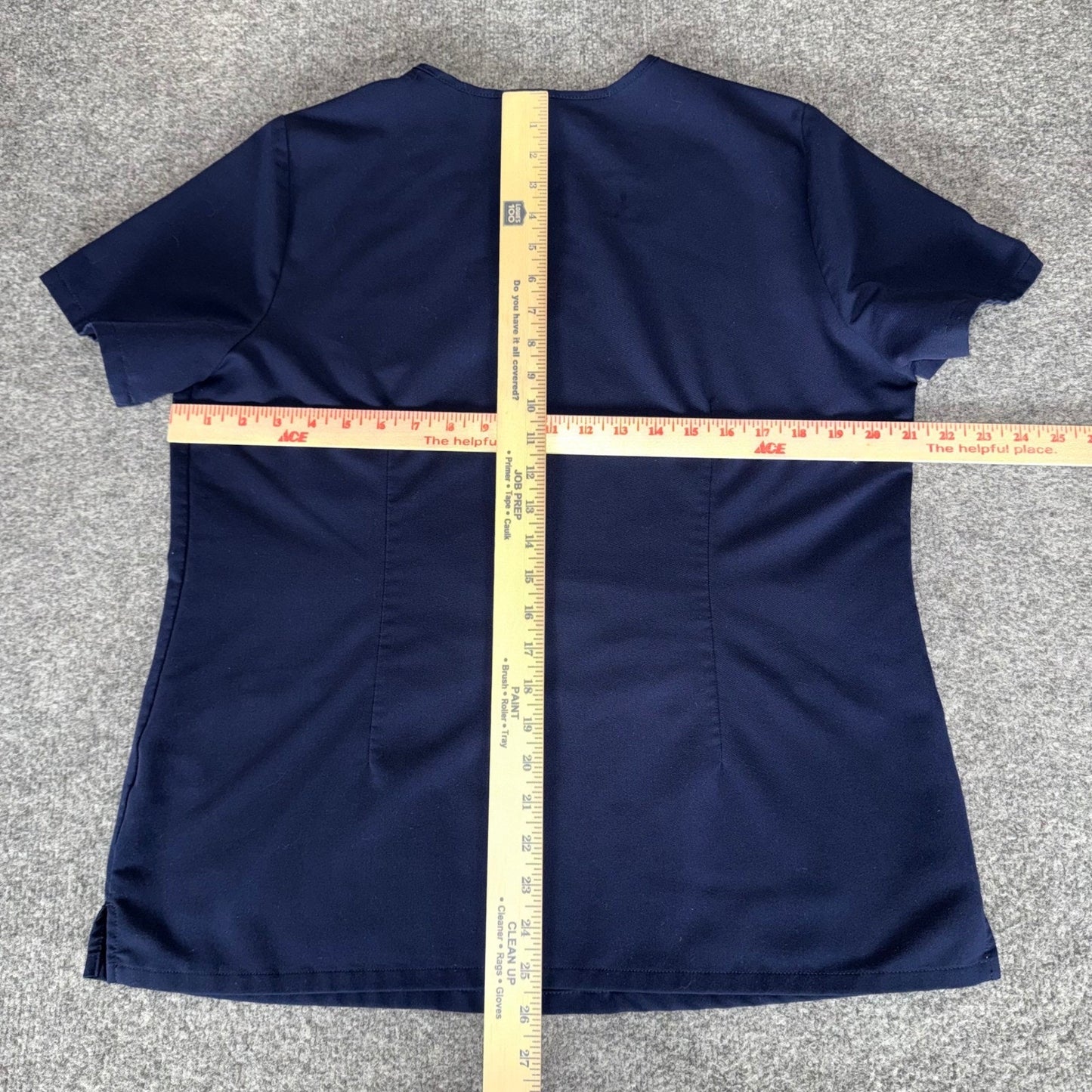 FIGS Casma Womens Scrub Top Large Navy Blue V Neck Medical Uniform Healthcare