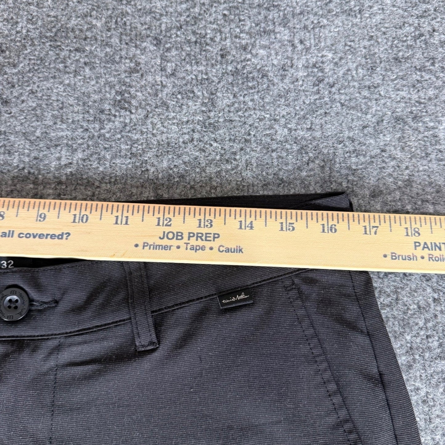 TravisMathew Mens Golf Shorts 32 (33) Black Performance Stretch Casual Athletic