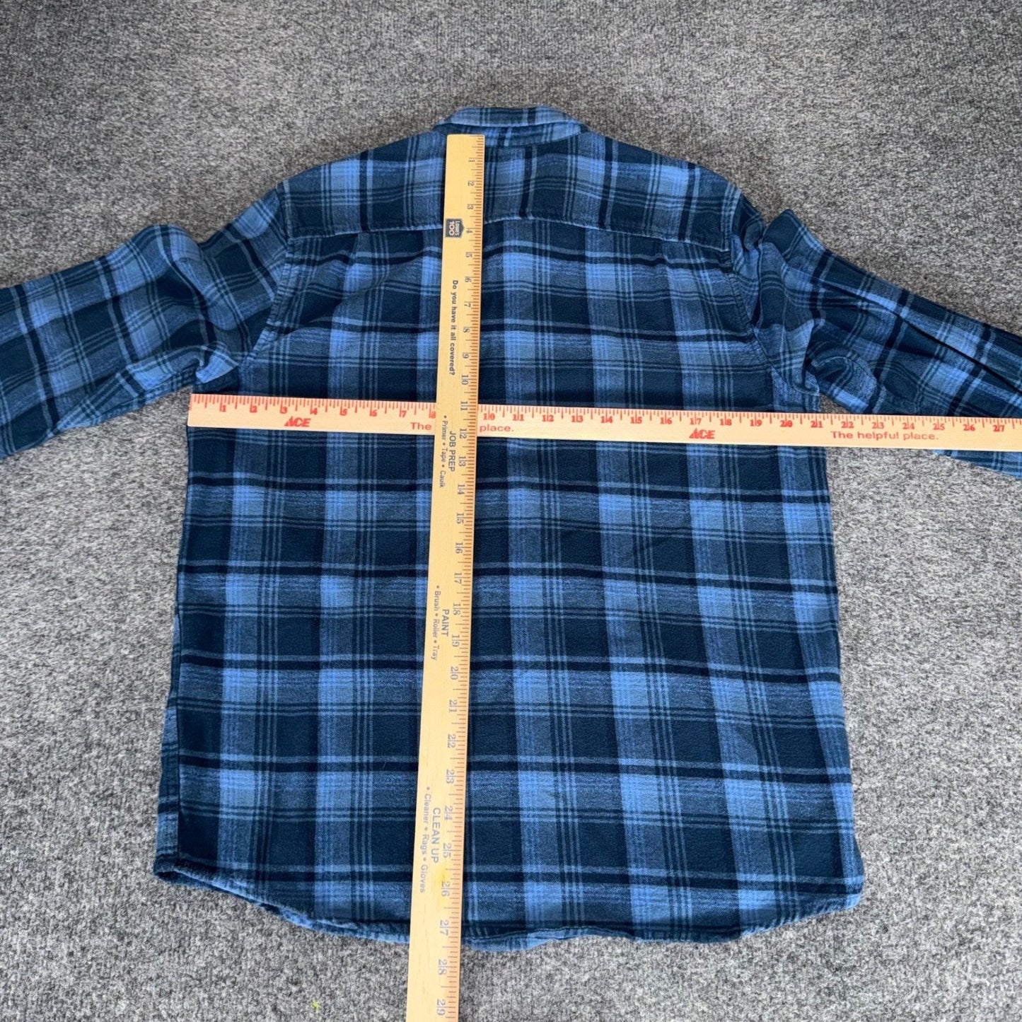 Hurley Mens Organic Cotton Flannel Plaid Button Down Shirt Blue Navy Medium