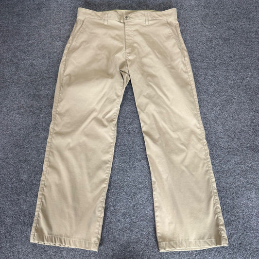 Eddie Bauer Travex Pants Mens 34x27 Beige Stretch Outdoor Hiking Travel Casual