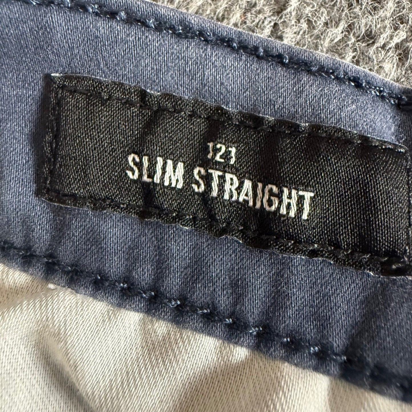 Lucky Brand 121 Slim Straight Pants Mens 36x31 Blue 5-Pocket Chino Casual