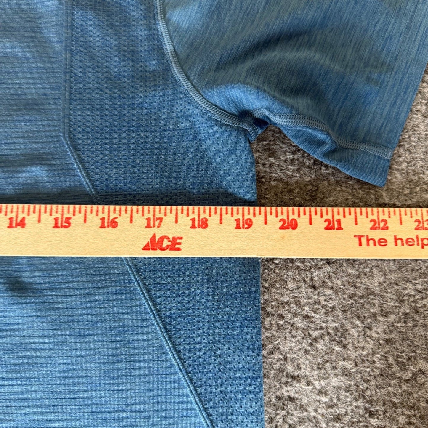 Lululemon Polo Shirt Mens Medium Blue Short Sleeve Athletic Performance Stretch