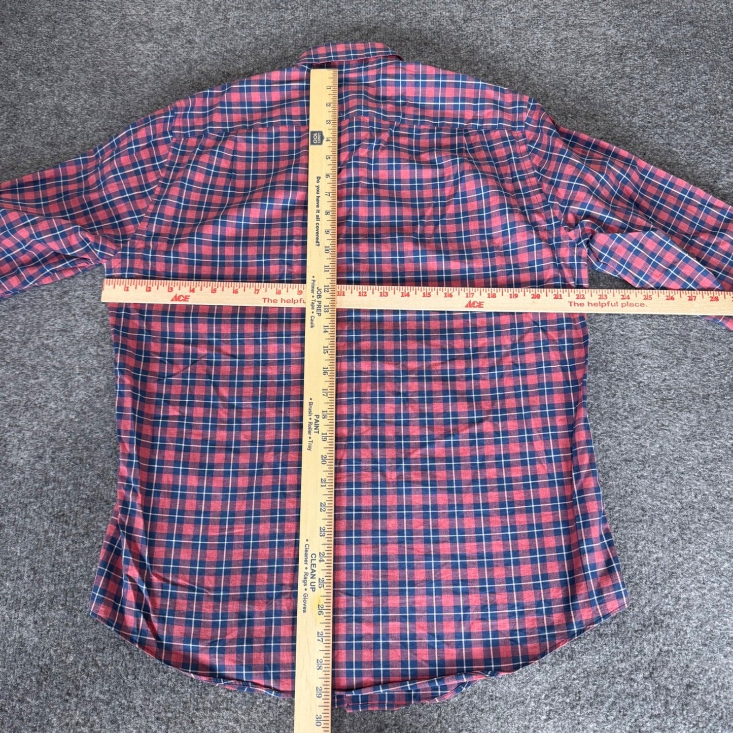 J.Crew Mens Classic Fit Plaid Button Down Shirt Red Blue Cotton Medium Casual
