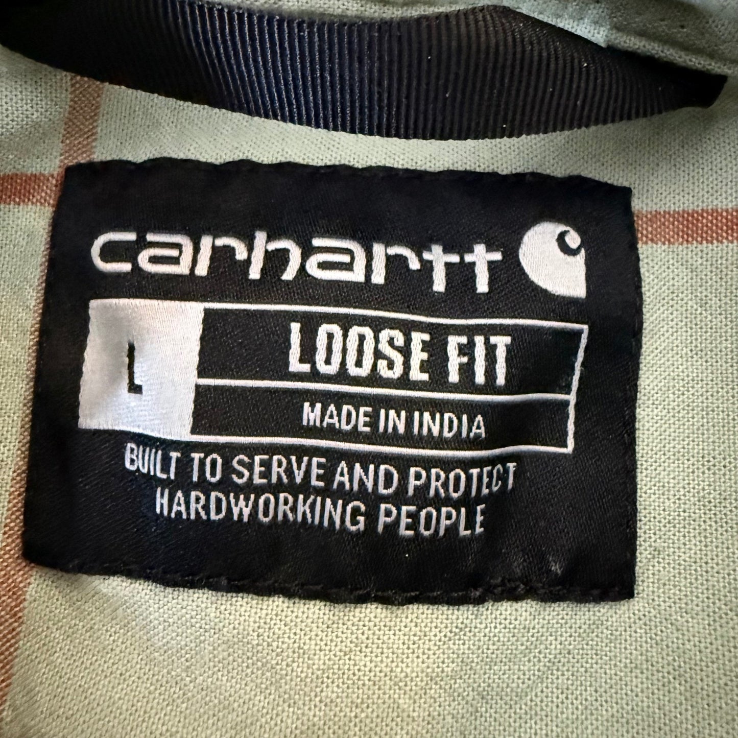 Carhartt Shirt Mens Large Green Plaid Button Down Short Sleeve Casual Workwear
