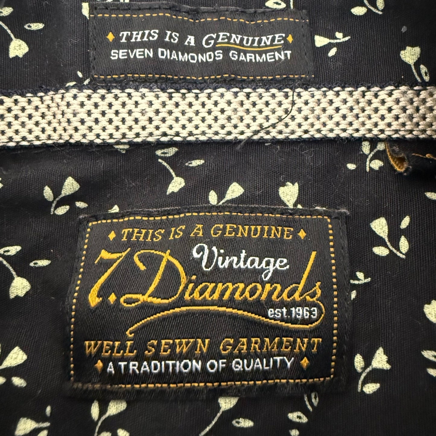 7 Diamonds Mens Medium Black Floral Short Sleeve Button Down Shirt Casual Modern