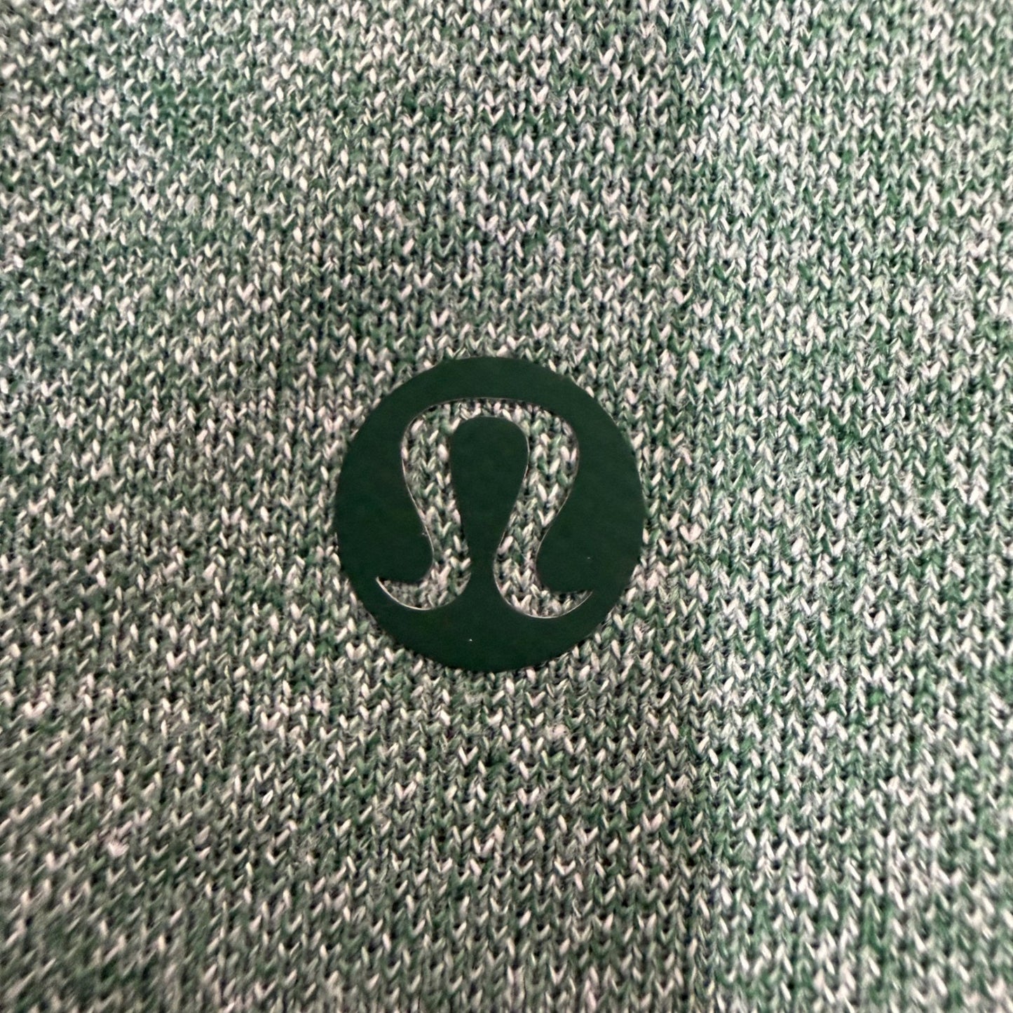 Lululemon Polo Shirt Mens Small Heathered Green Short Sleeve Athletic