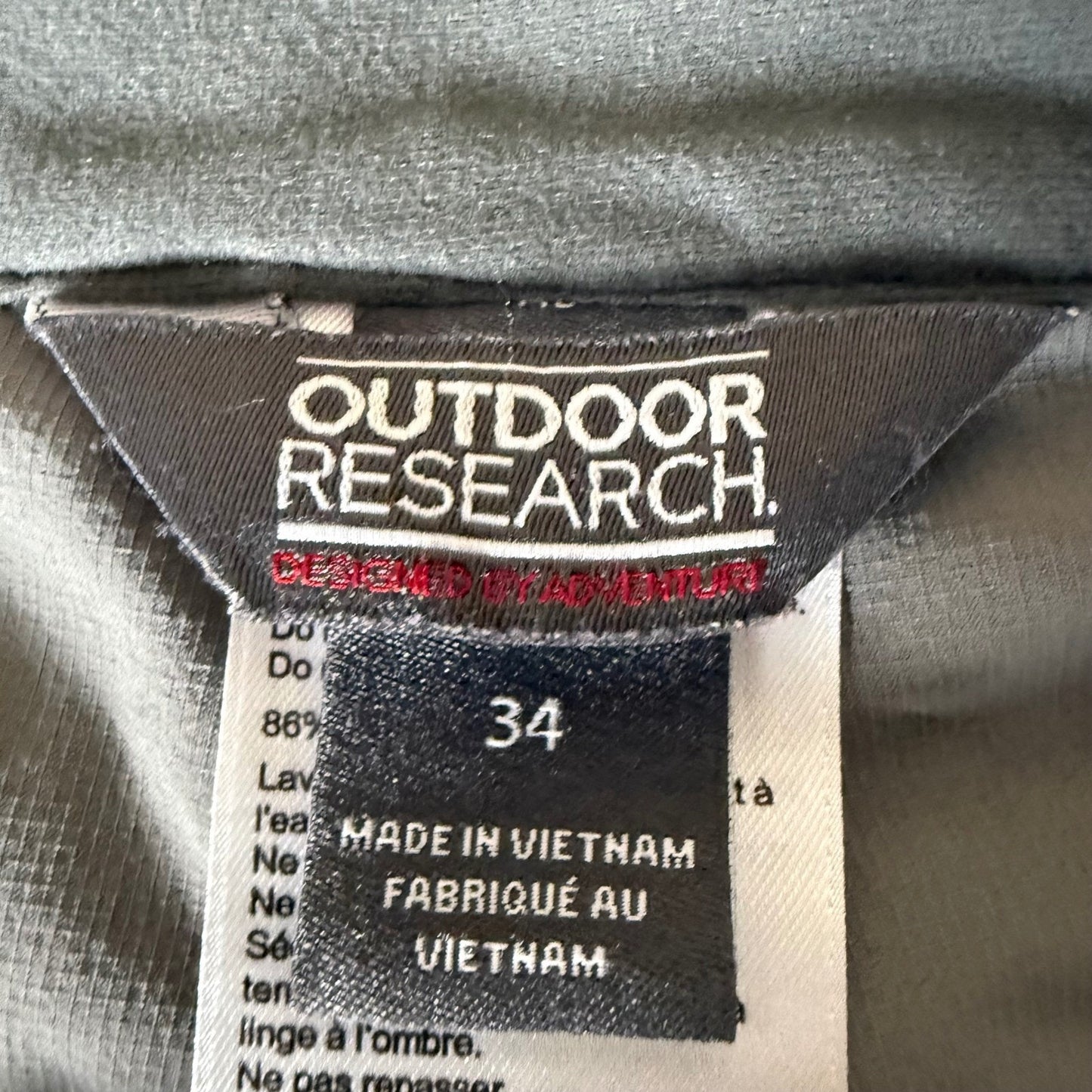 Outdoor Research Cargo Shorts Mens 34 (35) Gray Hiking Outdoor Adventure Trail