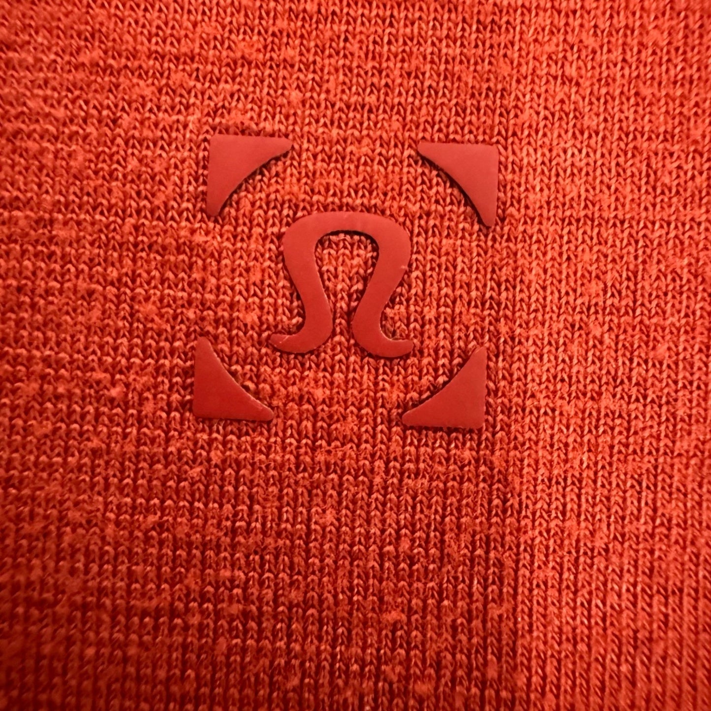 Lululemon Polo Shirt Mens Medium Orange Short Sleeve Preppy Casual Stretch Golf