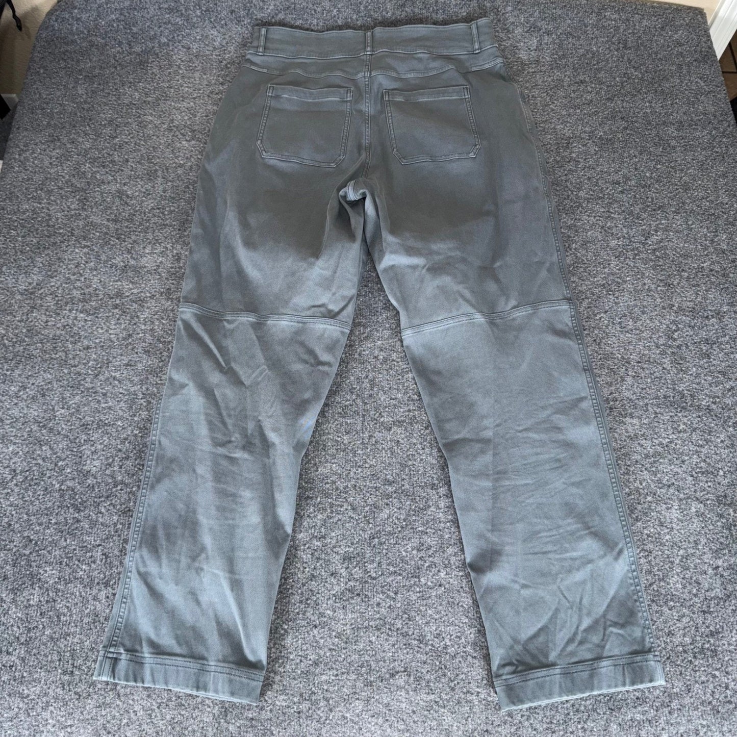 SPANX Stretch Twill Straight Leg Pants Womens 34x30 Green Casual Comfort Fit