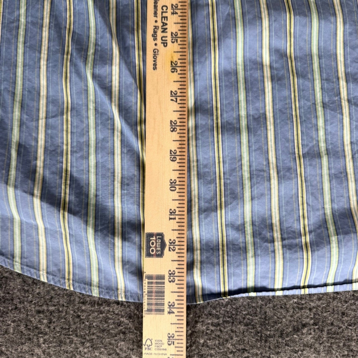 Faconnable Mens XLT Blue Striped Button Down Shirt Cotton Dress Casual Classic