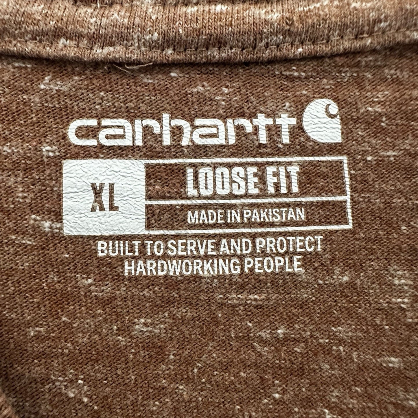 Carhartt Shirt Mens XL Rust Heathered Relaxed Fit Short Sleeve Crew Neck Work