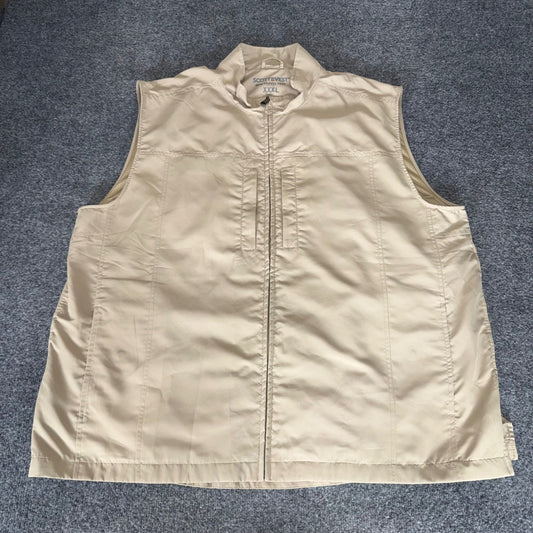 Scottevest RFID Travel Vest Mens 3XL Tan Khaki Multi Pocket Utility TEC Jacket