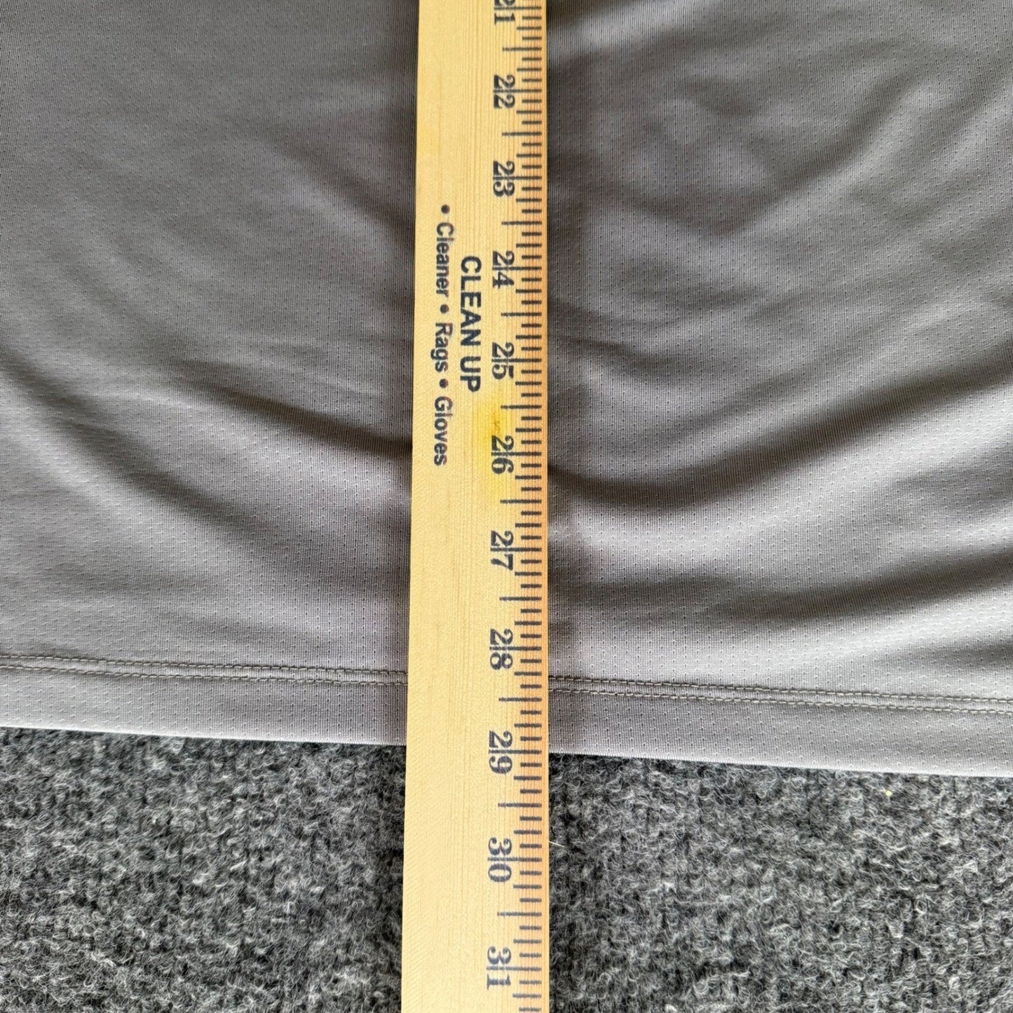 Barbell Polo Shirt Mens XL Gray Short Sleeve Performance Athleisure Golf Stretch