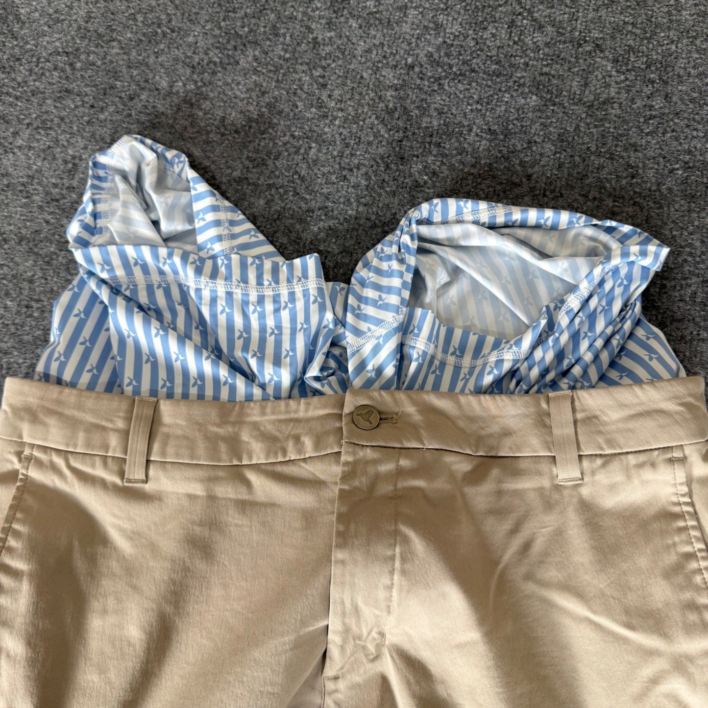 Birddogs Mens Khaki Lined Chino Pants Stretch 36x34 (36x32) Casual Golf Comfort