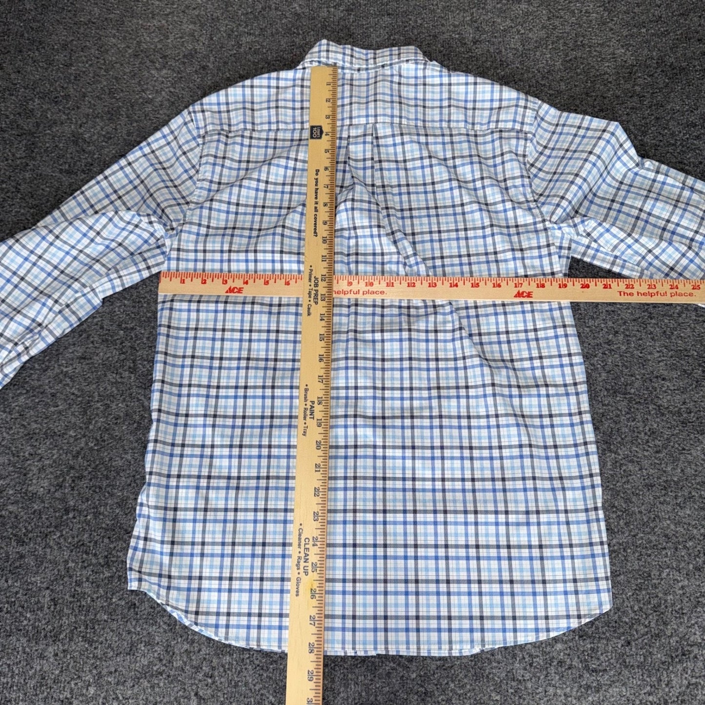 Vineyard Vines OTG Shirt Mens S Blue Plaid Button Down Long Sleeve Performance