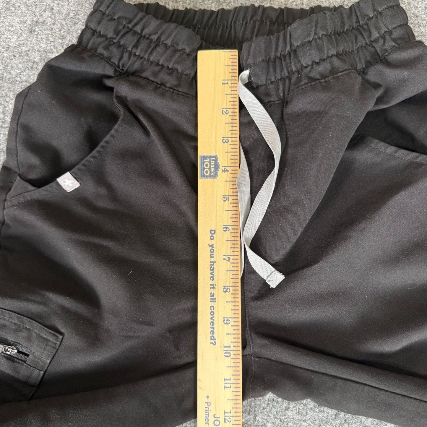 FIGS Zamora High Waisted Jogger Scrub Pants Black XXS Petite Medical Uniform