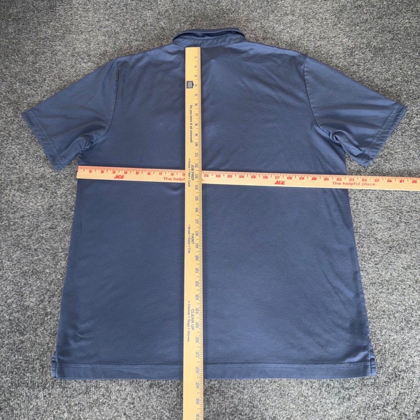 Travis Mathew Polo Shirt Mens XL Blue Pima Cotton Short Sleeve Golf Stretch Soft