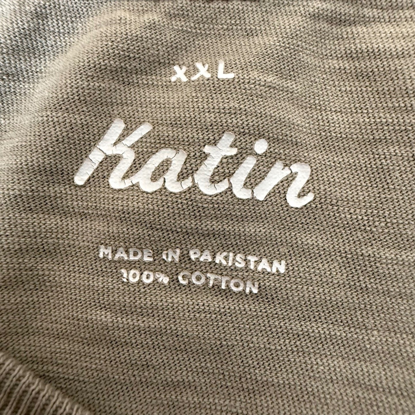 Katin Mens 2XL Henley Shirt Short Sleeve Cotton Slub Knit Casual Surf XXL Beach