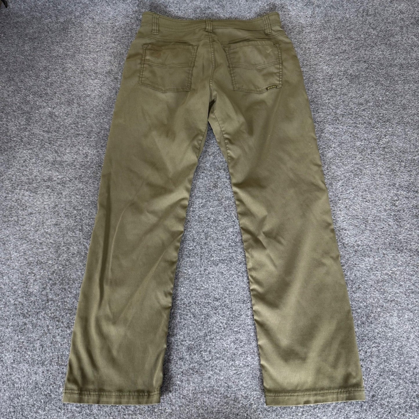 prAna Brion Pant Mens 31x30 (32x29) Green Slim Fit Outdoor Hiking Travel Stretch