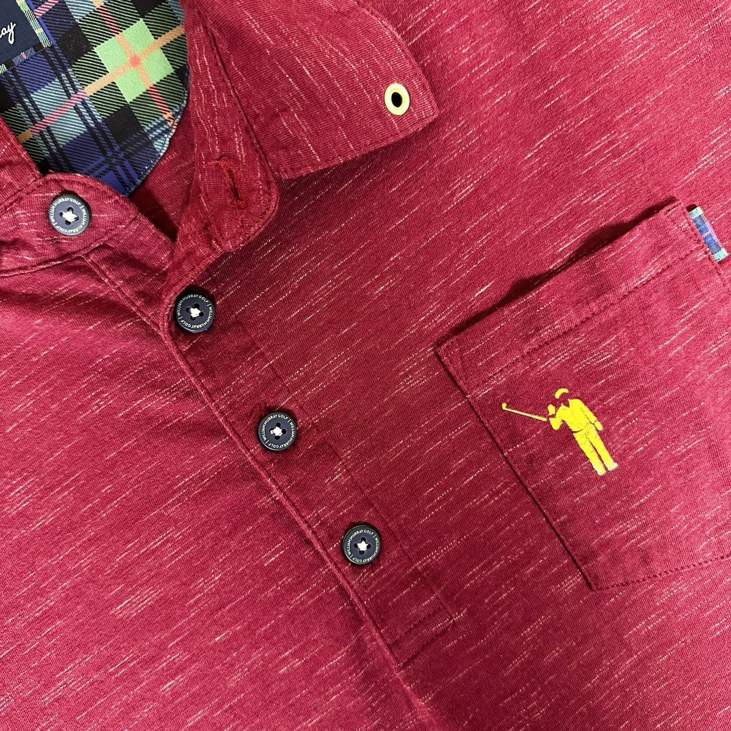 William Murray Polo Shirt Men's XL Red Stretch Short Sleeve Golf Casual Athletic