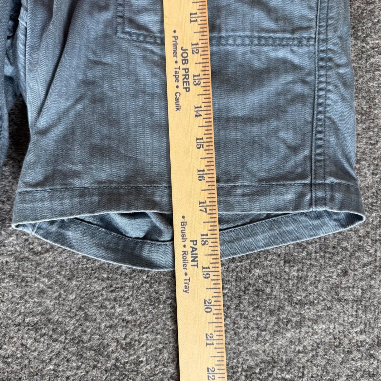 Taylor Stitch Shorts Mens 32 Blue Canvas Chino Patch Pocket Casual Durable