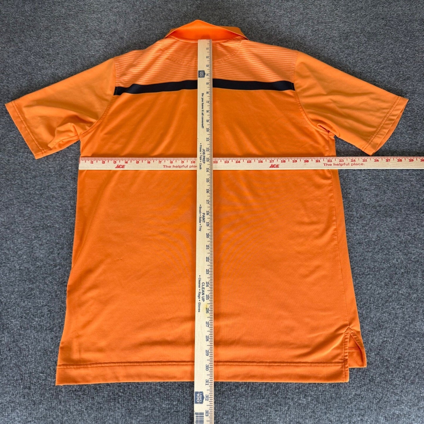 FootJoy Athletic Fit Golf Polo Shirt Moisture Wicking Orange Black Mens Large