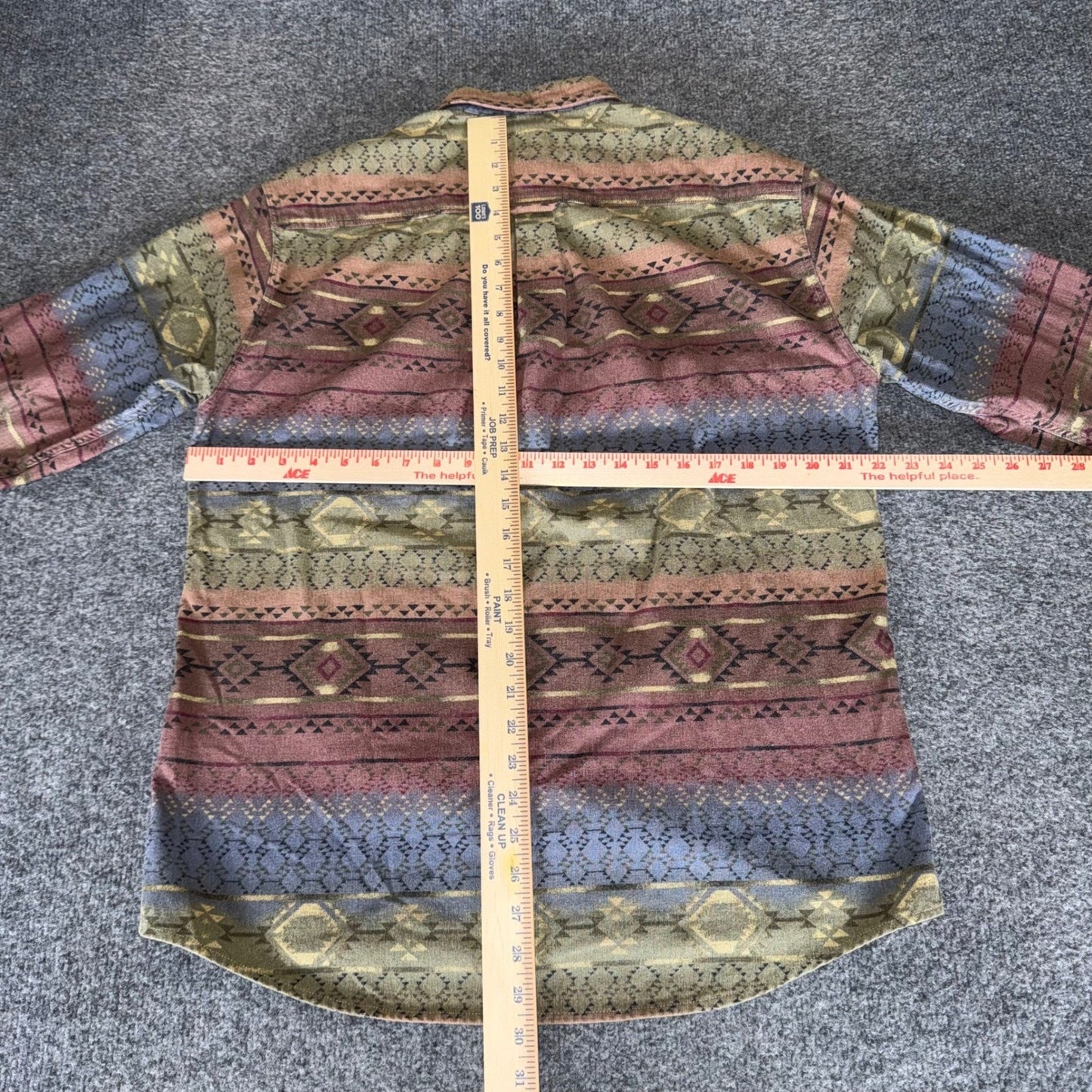 Cabelas Deerskin Chamois Shirt Mens M Southwestern Geometric Aztec Tribal VTG