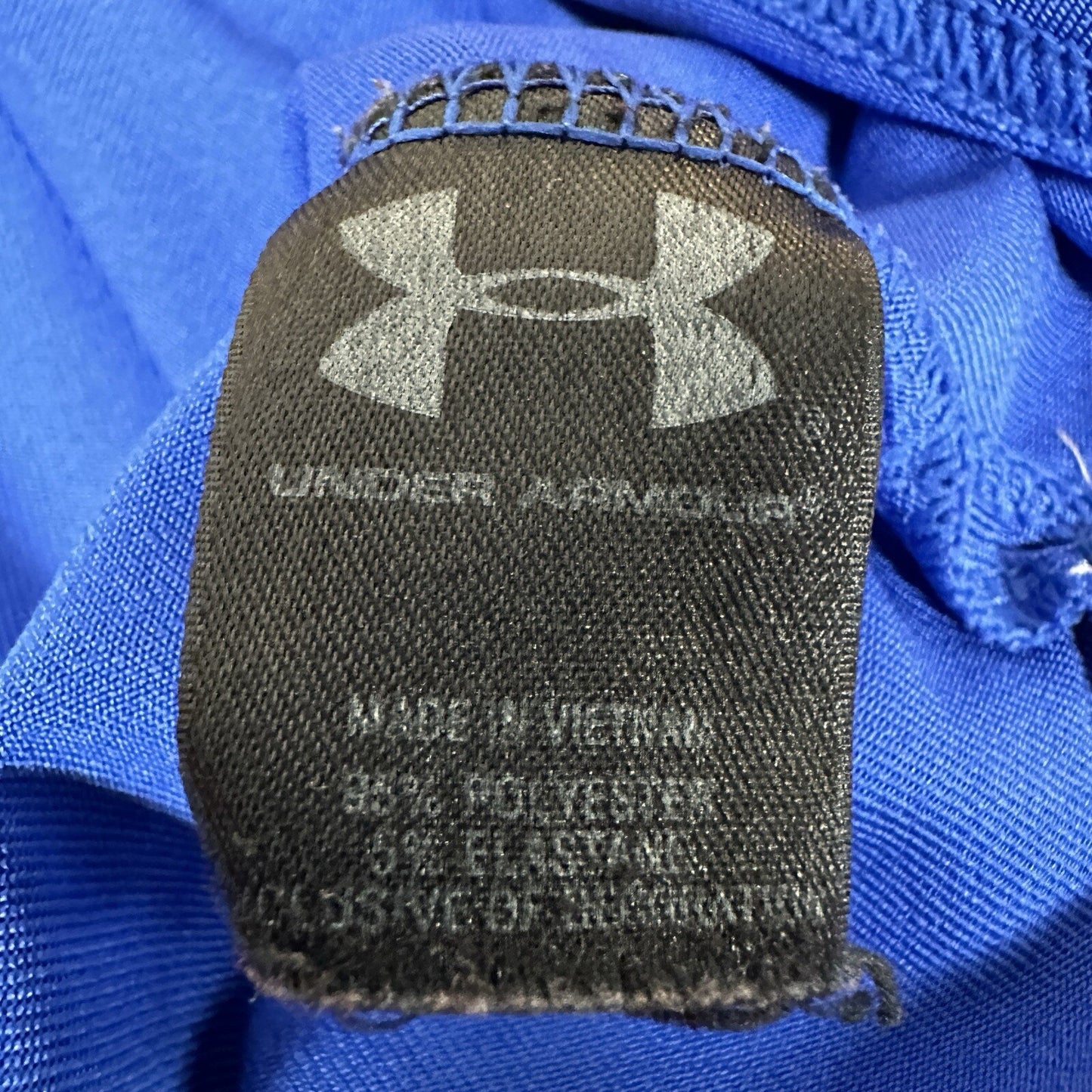 Under Armour Polo Shirt Mens Medium Blue Pink Striped Loose Golf Short Sleeve
