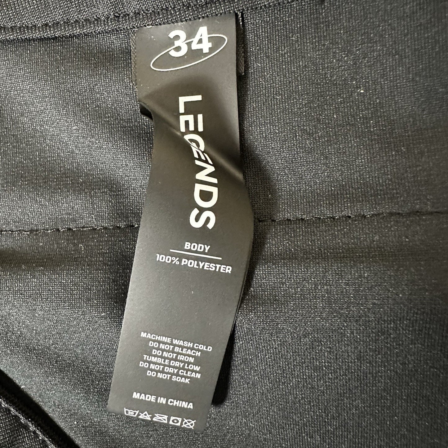 Legends Aviation Trouser Athletic Pants Mens 34 (33x29) Black Mid Rise Casual