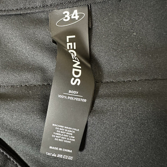 Legends Aviation Trouser Athletic Pants Mens 34 (33x29) Black Mid Rise Casual