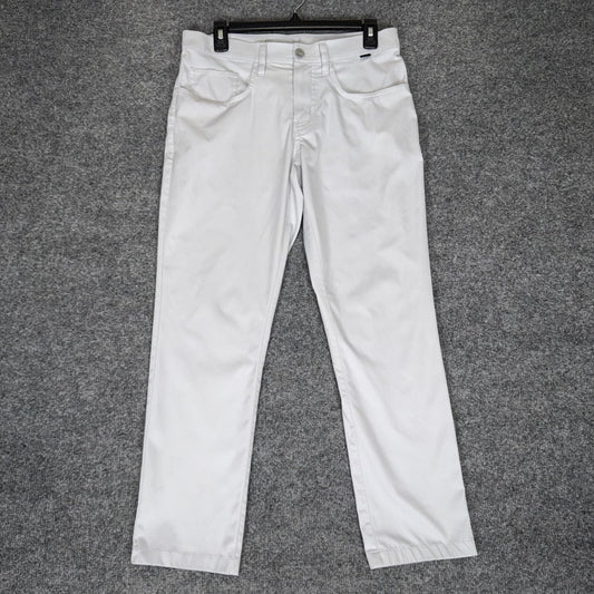 Travis Mathew Golf Pants Men's 30x27 Gray Chino Low Rise Stretch Athletic Casual