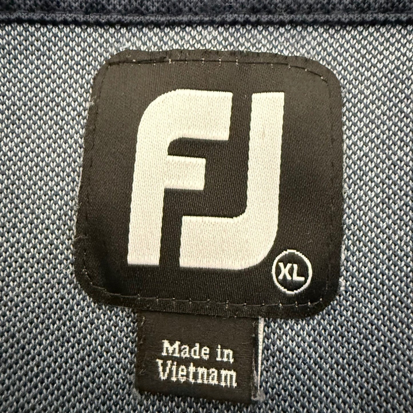 FootJoy FJ Golf Polo Shirt Mens XL Grey Striped Short Sleeve Performance Office