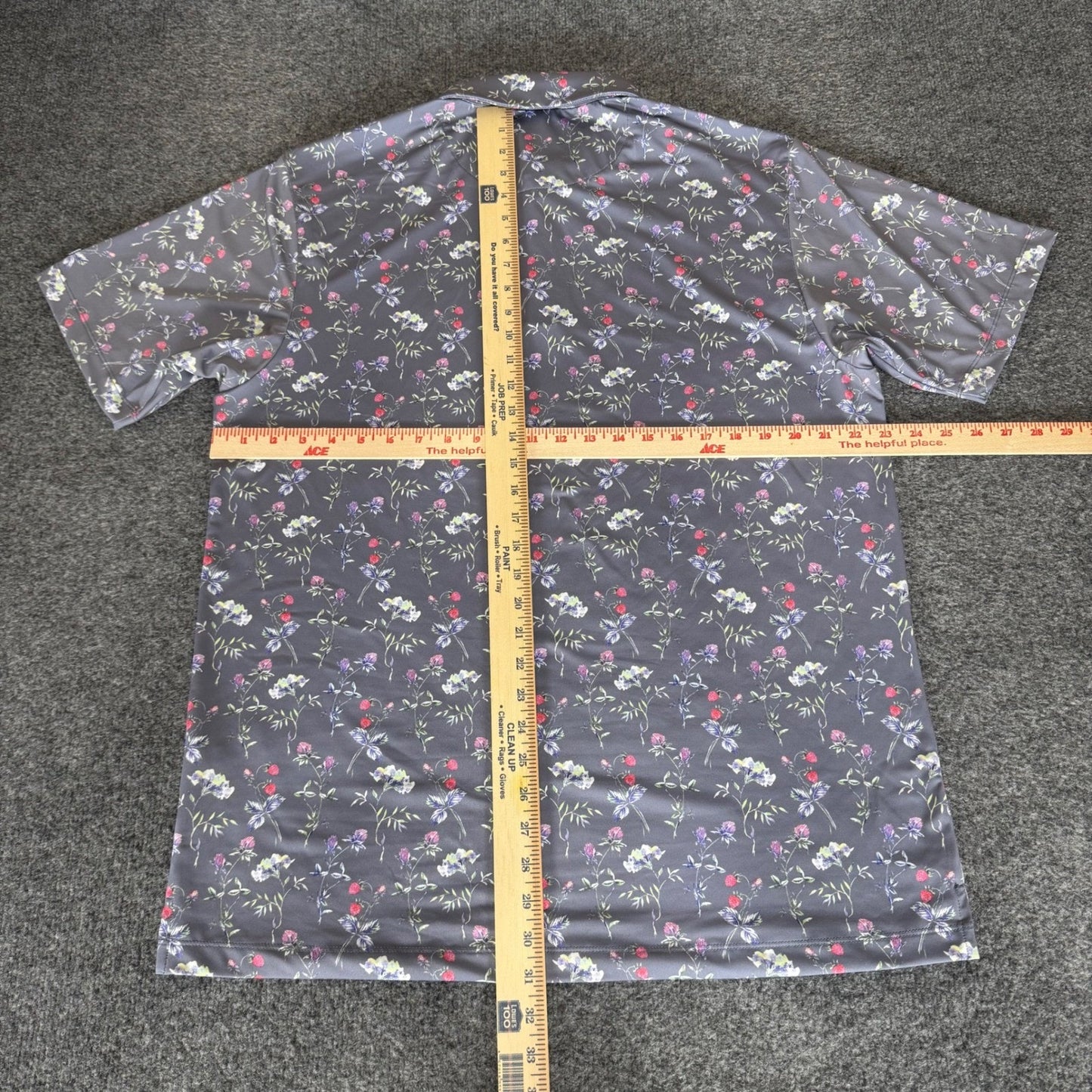 Bad Birdie Golf Polo Shirt Mens 2XL Floral Short Sleeve Performance Athletic Top